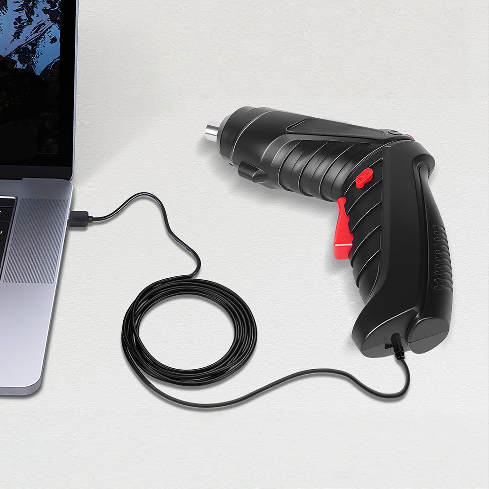 3.6V Cordless Electric Screwdriver, 3.5Nm USB-Rechargeable with LED Light