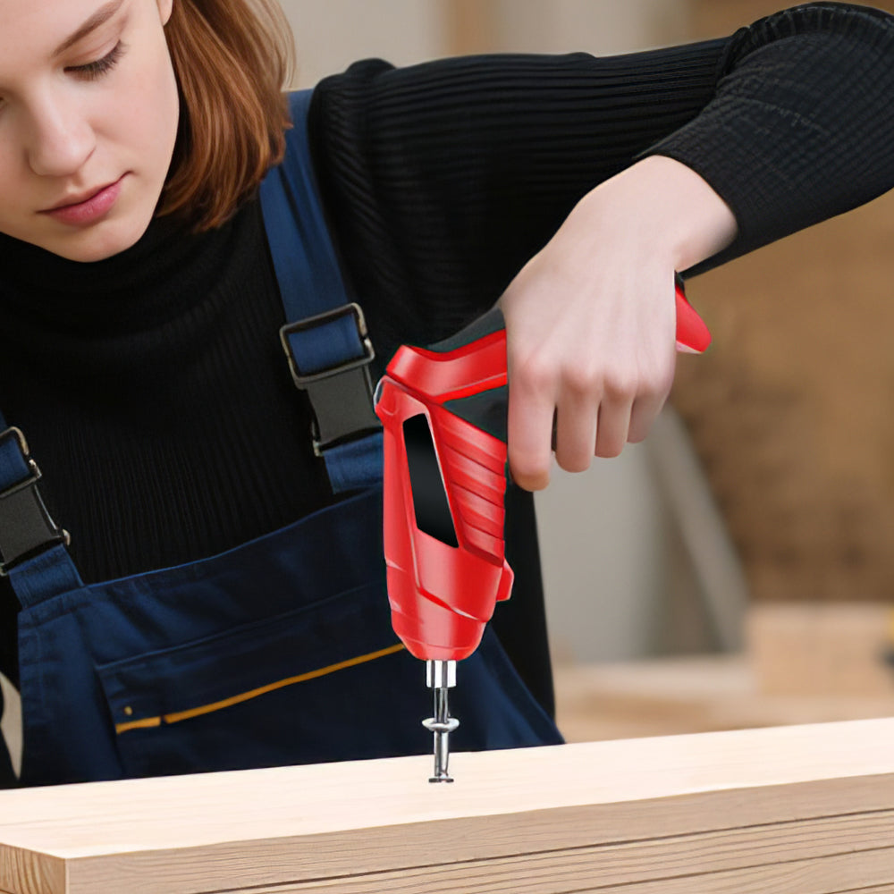 3.6V Cordless Electric Screwdriver, 3.5Nm USB-Rechargeable with LED Light