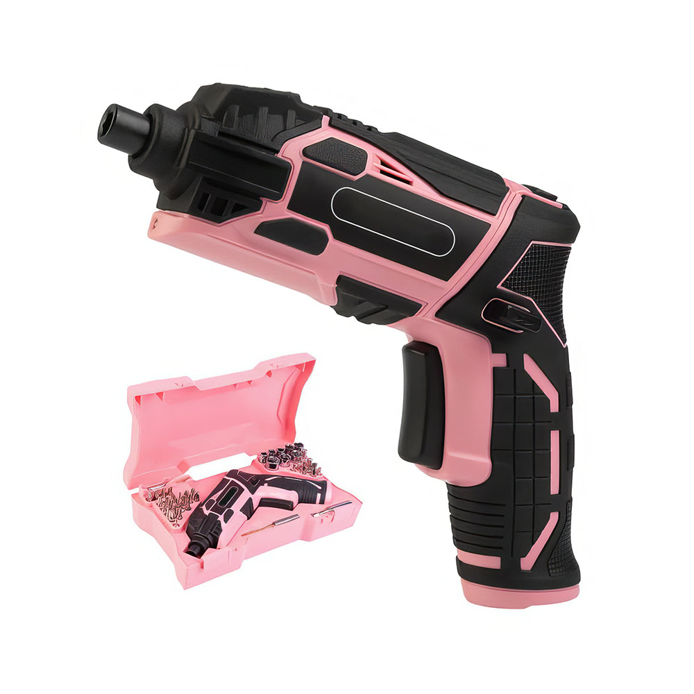 4V Cordless Electric Screwdriver Drill Set with 45 Accessories & LED Light