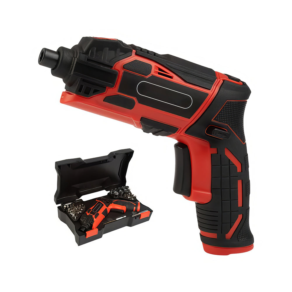 4V Cordless Electric Screwdriver Drill Set with 45 Accessories & LED Light