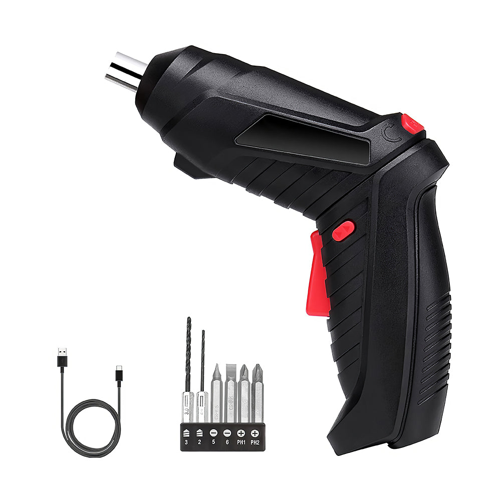 3.6V Cordless Electric Screwdriver 3.5Nm with LED Light & 6-Piece Kit