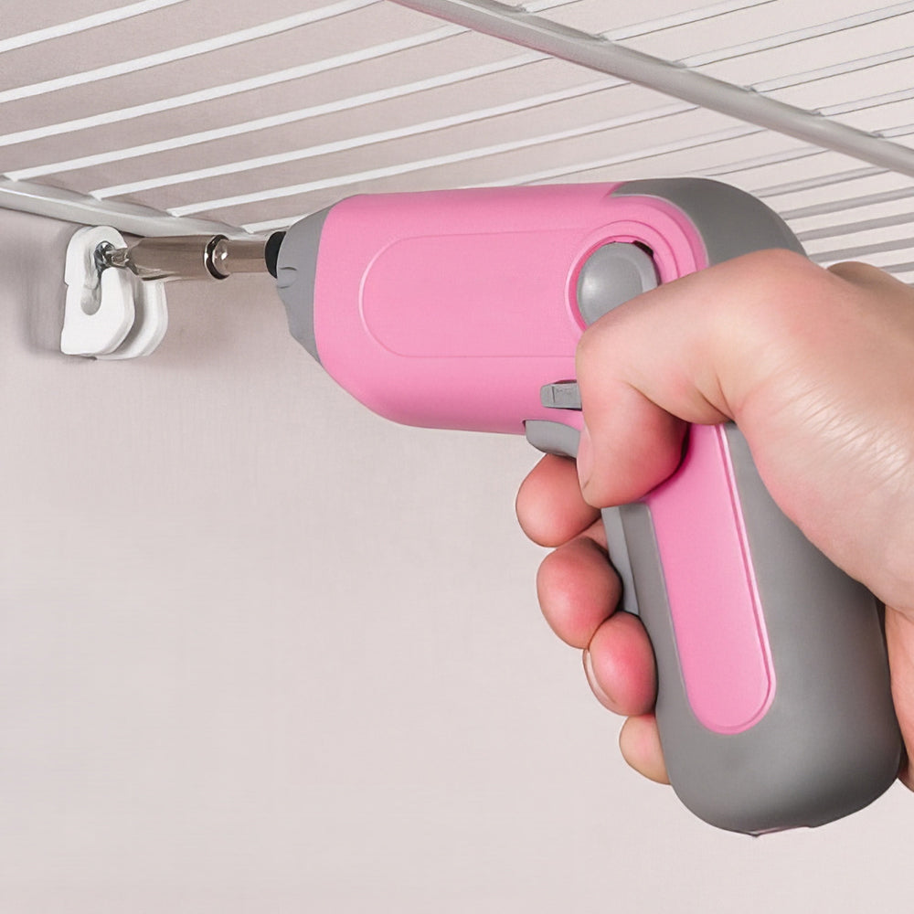 3.6V Cordless Electric Screwdriver with Offset Shaft, 22-Bit Set