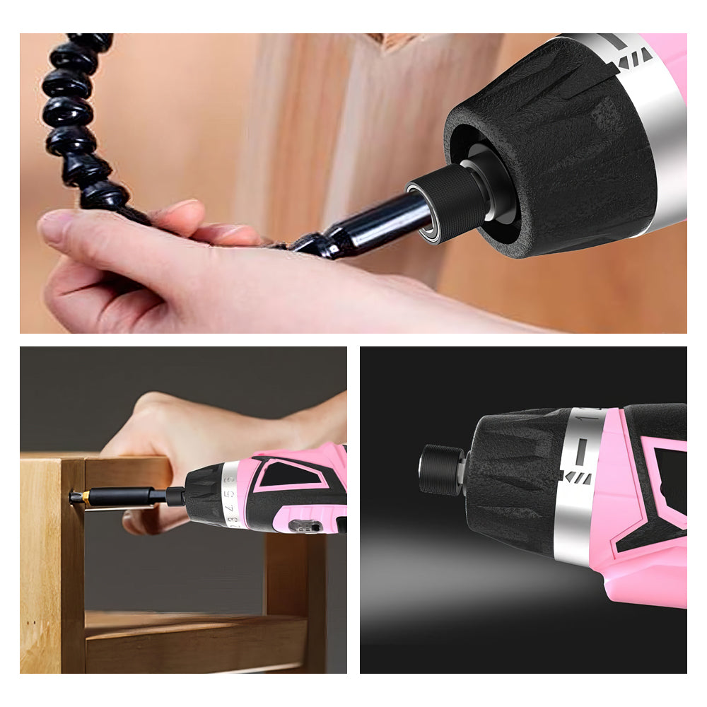 8V Cordless Screwdriver Set, 10Nm Max Torque, 6+1 Torque, 47 Accessories