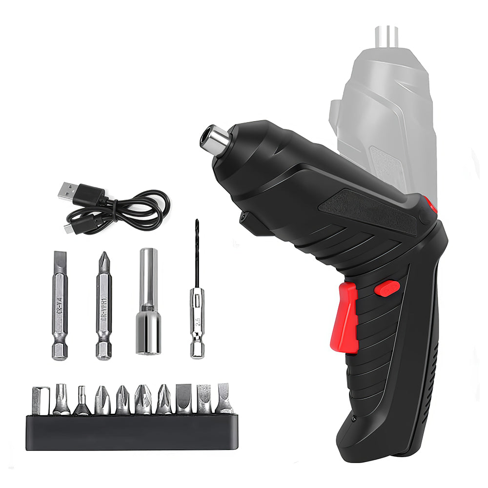 3.6V Cordless Electric Screwdriver, 3.5Nm USB-Rechargeable with LED Light