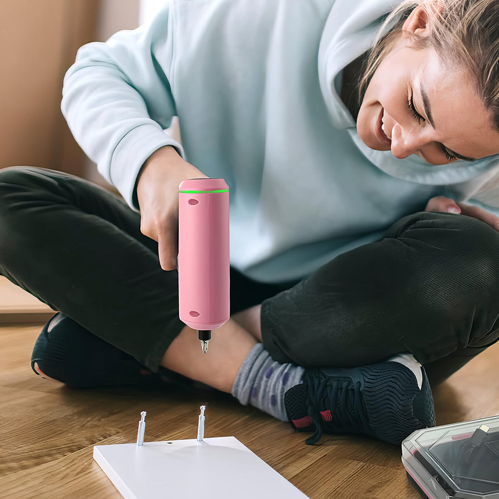 4V Cordless Electric Screwdriver Kit with USB-C Rechargeable Battery, 28pcs Set