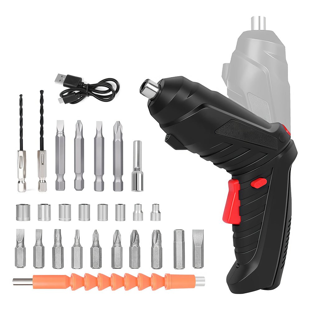 3.6V Cordless Electric Screwdriver, 3.5Nm USB-Rechargeable with LED Light