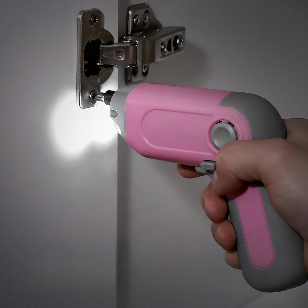 3.6V Cordless Electric Screwdriver with Offset Shaft, 22-Bit Set