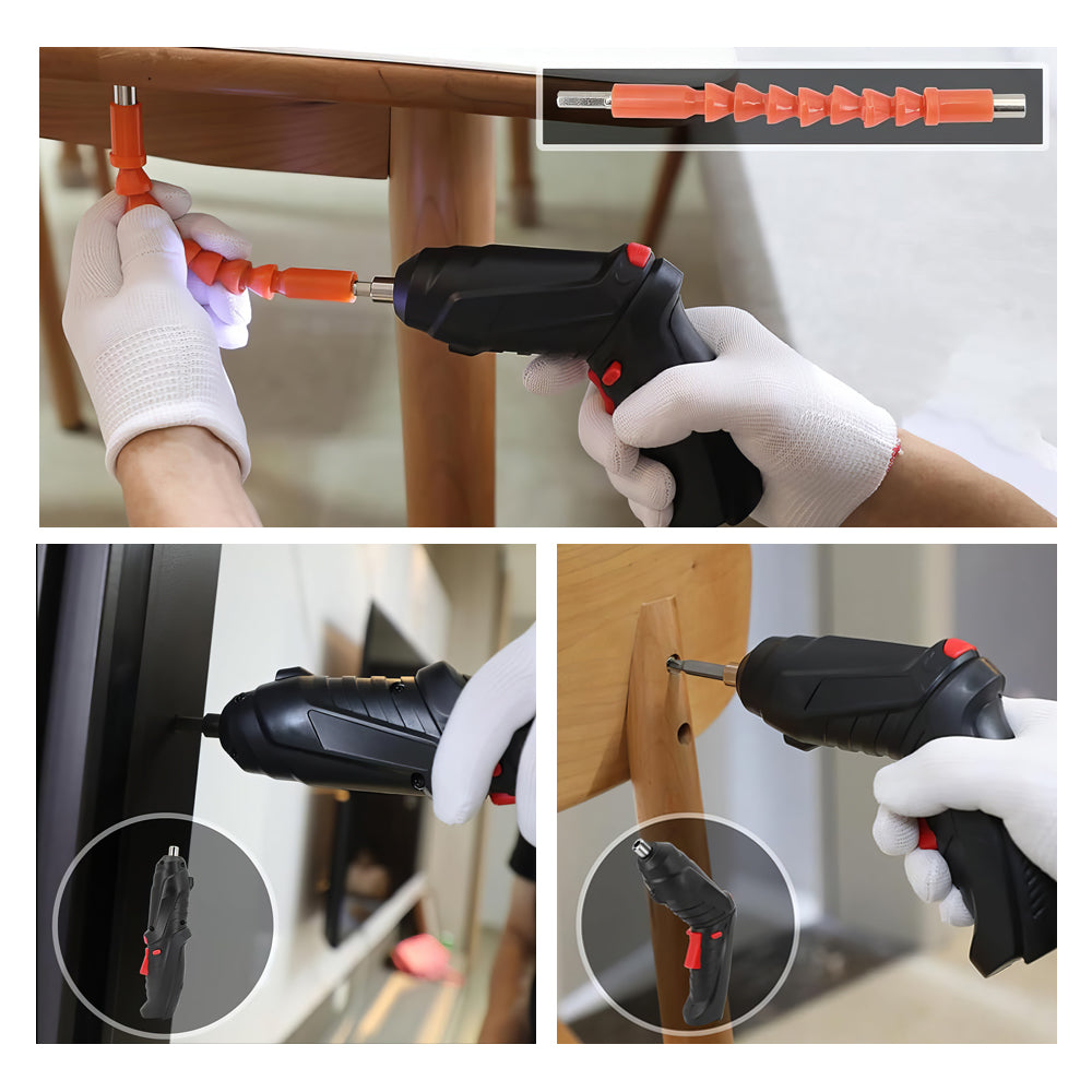3.6V Rechargeable Cordless Electric Screwdriver Set with 47 Accessories