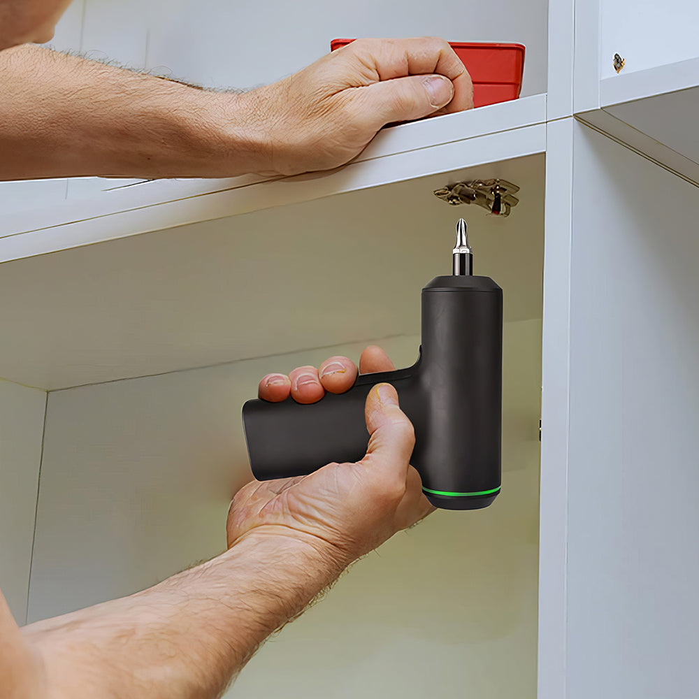 4V Cordless Electric Screwdriver Kit with USB-C Rechargeable Battery, 28pcs Set