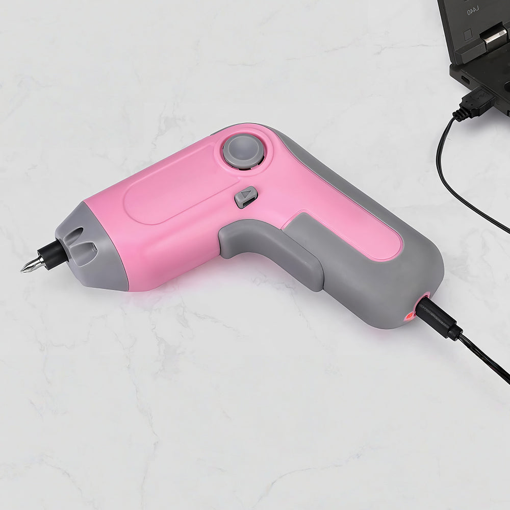 3.6V Cordless Electric Screwdriver with Offset Shaft, 22-Bit Set