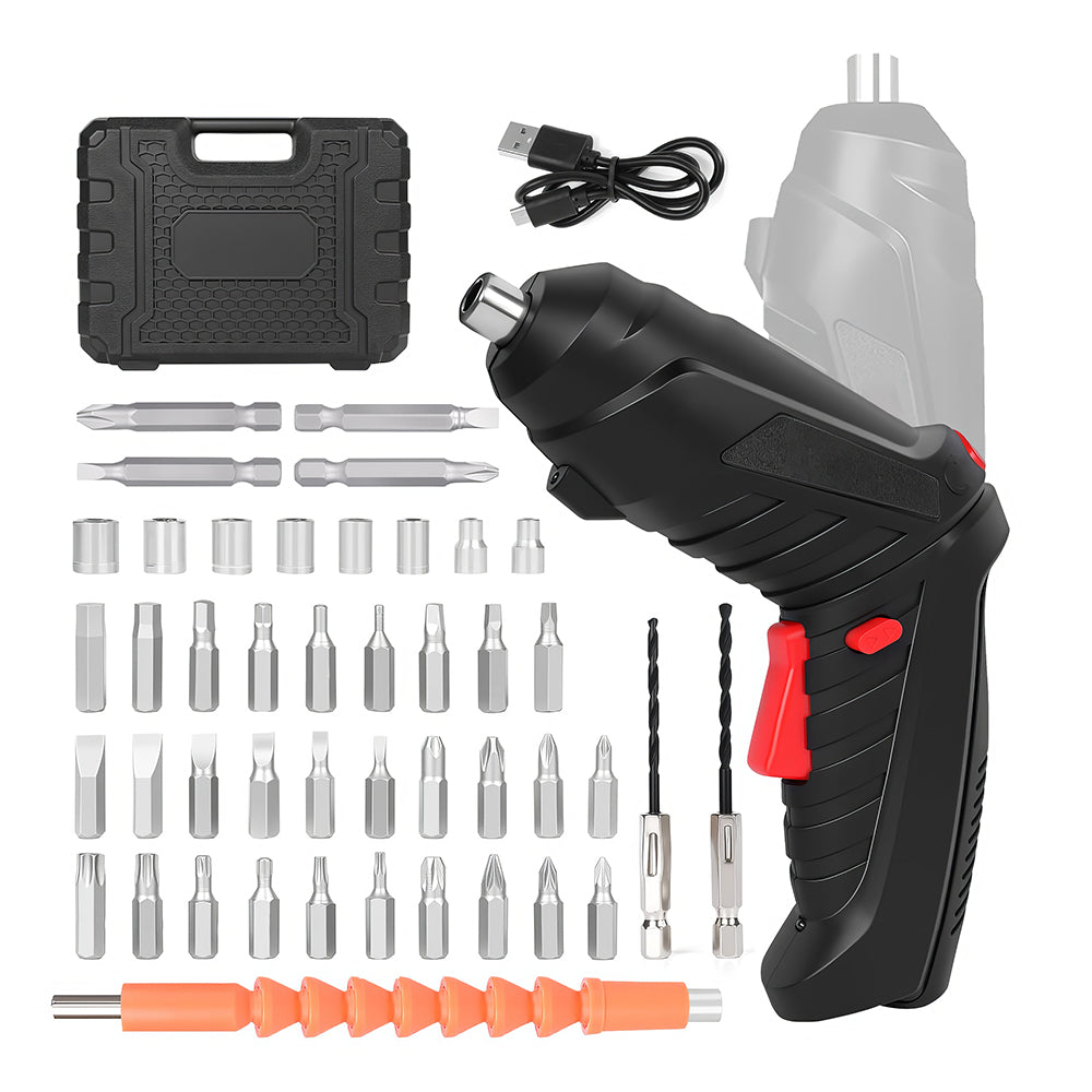 3.6V Cordless Electric Screwdriver, 3.5Nm USB-Rechargeable with LED Light